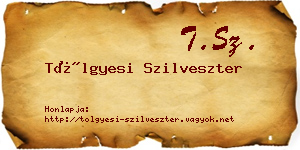 Tölgyesi Szilveszter névjegykártya